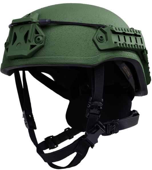 ACH / FAST Tactical Ballistic Helmet (NIJ L3a) - High Cut - Green