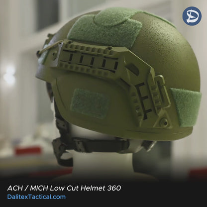 ACH / MICH Tactical Ballistic Helmet (NIJ L3a) - Low Cut - Green